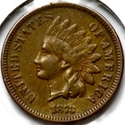 1873 Closed 3 Indian Head One 1 Cent   R1877