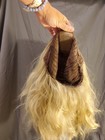 16 Inch Wavy Blonde Wig With Dark Roots And Lace U — photo 8
