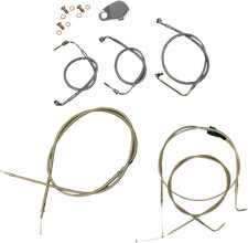 LA Choppers Stainless Steel Cable & Brake Line Kit LA-8006KT-16 Made in USA