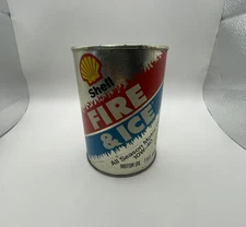VTG Shell Motor Co. Oil Can Metal Cardboard 1 Quart All-Season / Original Sign