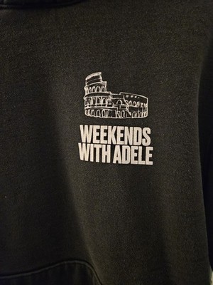 Weekends with Adele Pullover Hoodie Size Large Black