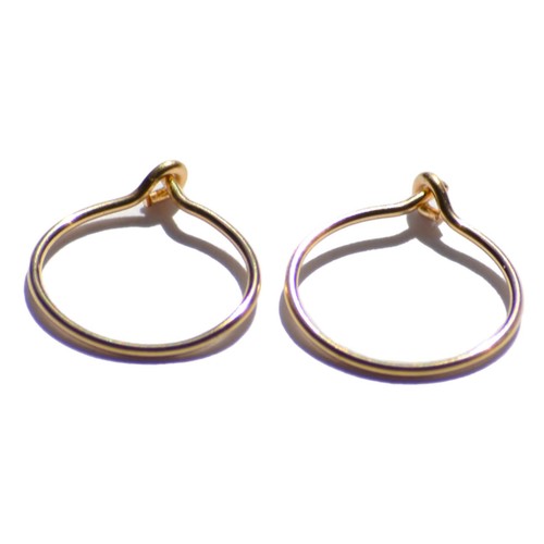 14k Real Dainty Gold Earrings Tight Hoop Earrings Hoops Small Thin Dainty 14 ... - Imagen 6 de 7