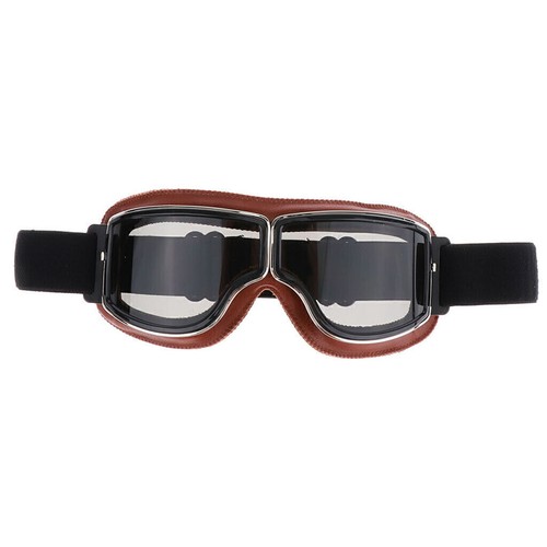 Motorradbrille Fahrrad Sportbrille Vintage Motorrad Winddichte Retro Brille NEU - Bild 7 von 9