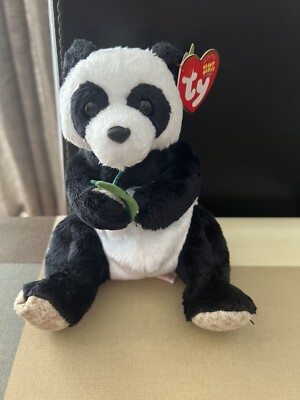 TY BEANIE BABY SCHWARZ-WEISS PANDABÄR LI MEI NICHT MEHR PRODUZIERT MIT ETIKETT