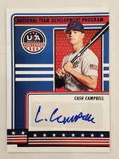 CASH CAMPBELL 2023 Panini Stars & Stripes NATIONAL TEAM DEVELOP BLUE FOIL AUTO