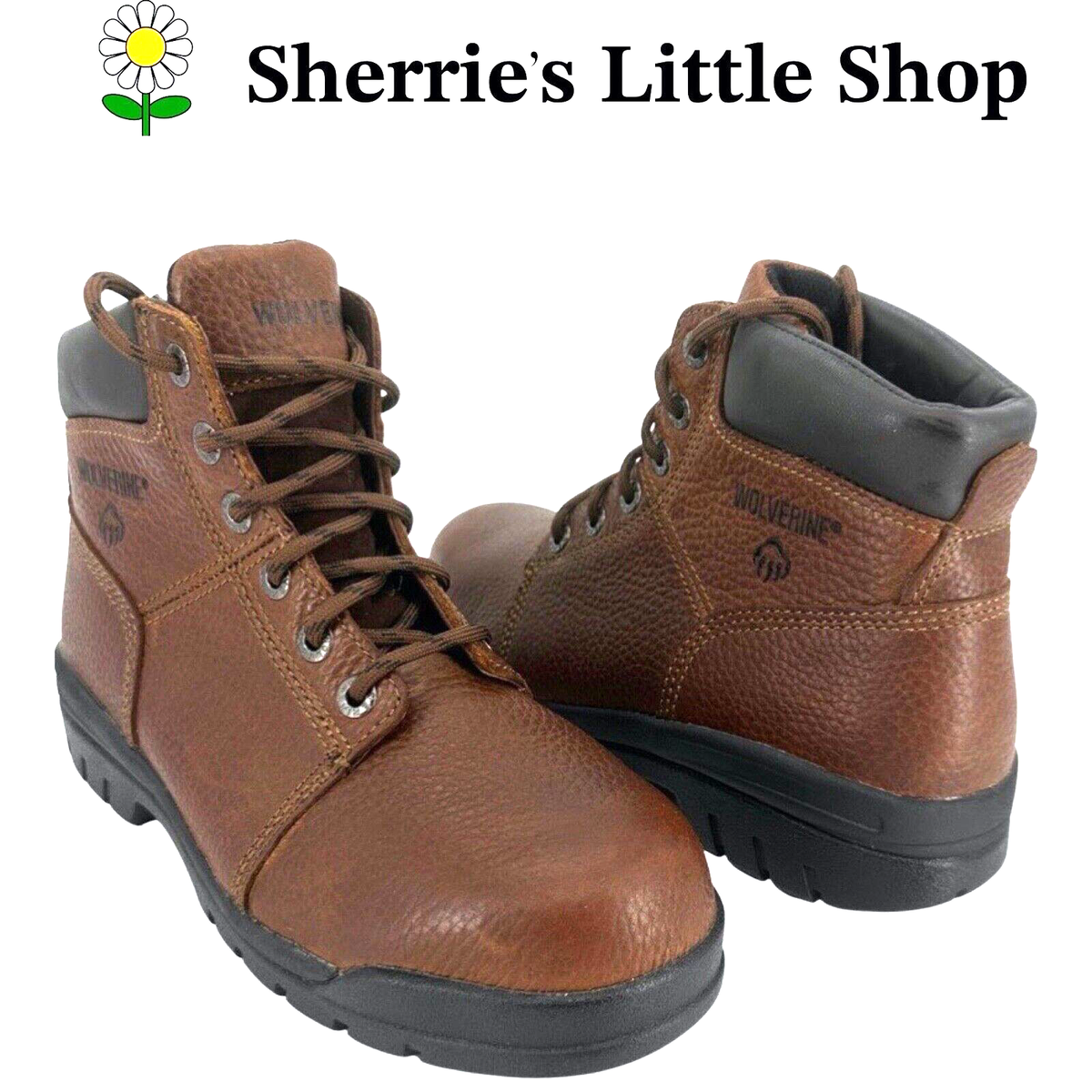 Wolverine Leather Work Boots Lace Up Size 10.5 Extra Wide Oil Slip Resistant Wolverine Men main image 2