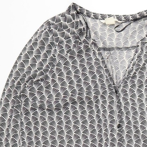 H&M Womens Black Polyester Blend Button-Up Size S - Picture 6 of 12