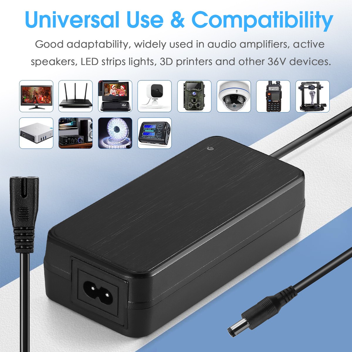 DOUK AUDIO T6PRO パワーアンプ　48V電源アダプター付属 Douk Audio 216W 36V/6A DC Power Supply Adapter Charger AC 100-240V
