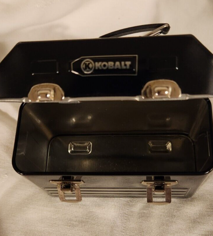Kobalt Black & Silver Miniature Metal Tin Gift Box Tool Box 4” (TOY) eBay