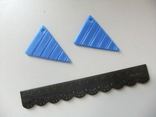 2 St&auml;rke Ma&szlig;e f&uuml;r Tatting Frivolite blaue Farbe &Ouml;ko Kunststoff NEU Anh&auml;nger