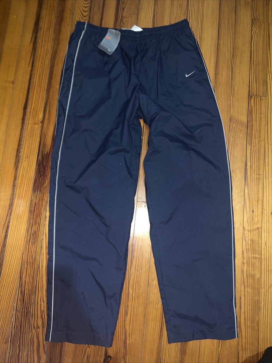 Vintage Nike Track Pants Mens Navy Blue XXL Striped