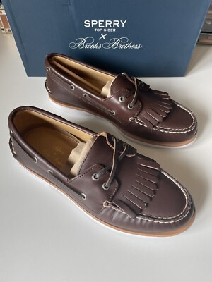 Brooks Brothers Hand Sewn Chestnut Leather Top Sider Boat Shoes Brooks Brothers | Shoes | Brooks Brothers Hand Sewn Chestnut  main image 4