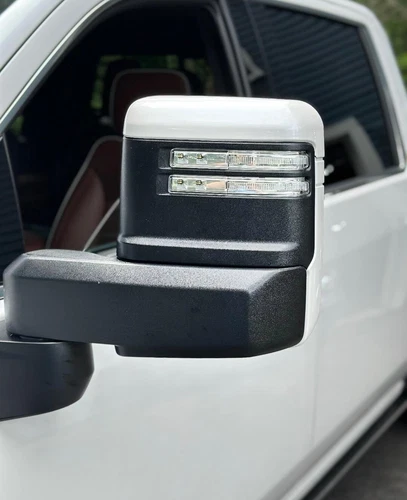 Painted Summit White Mirror Cap Covers Trim Set For 20-25 Silverado 2500 3500
