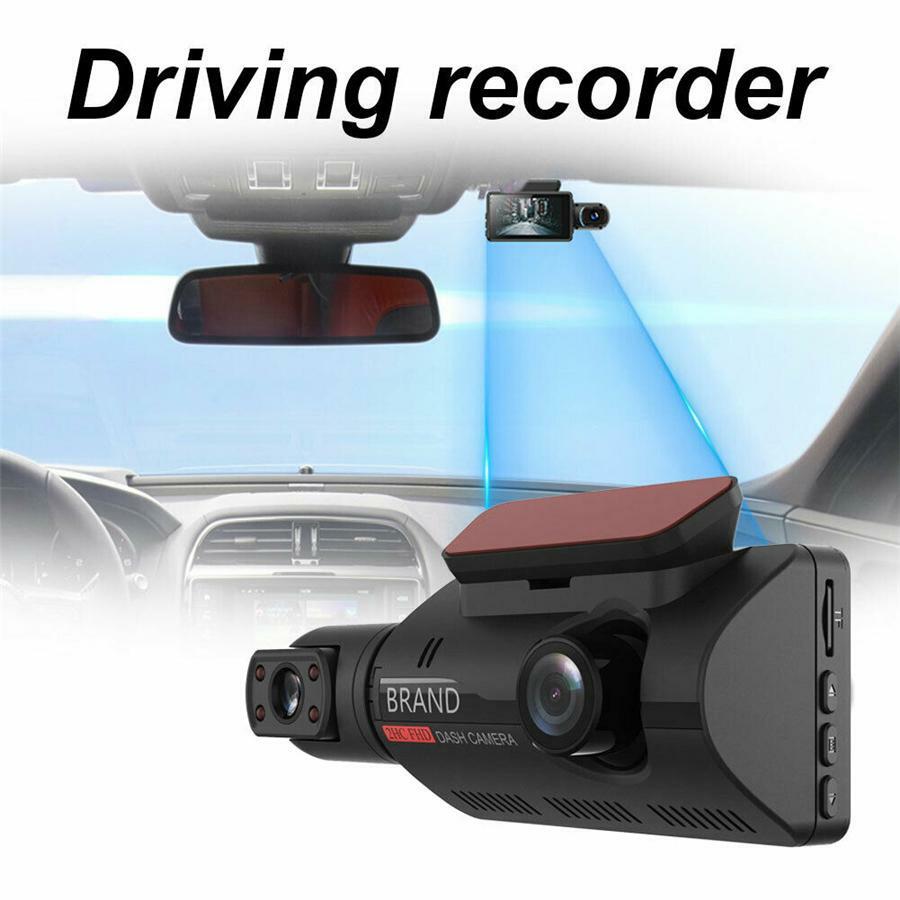 FHD Car DVR Dash Cam Hidden Driving Recording Front Rear Camera Motion Detection