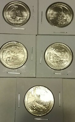 2014 All Five S America the Beautiful Quarters -  BU - 5 Coins - Uncirculated