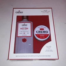 Cremo Hair Styling Kit Men's Gift Set Daily Use Shampoo & Hair Styling Pomade