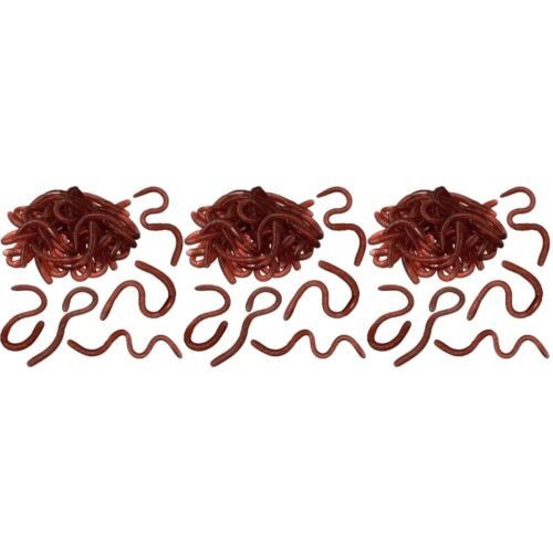 75 Pcs Earthworm Toy For Kids Fishing Bait Artificial Soft Rubber-