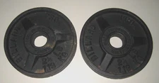 2 Vintage 2.5 Pound BILLARD  Pro Roadmaster Cast Iron Weight Plates