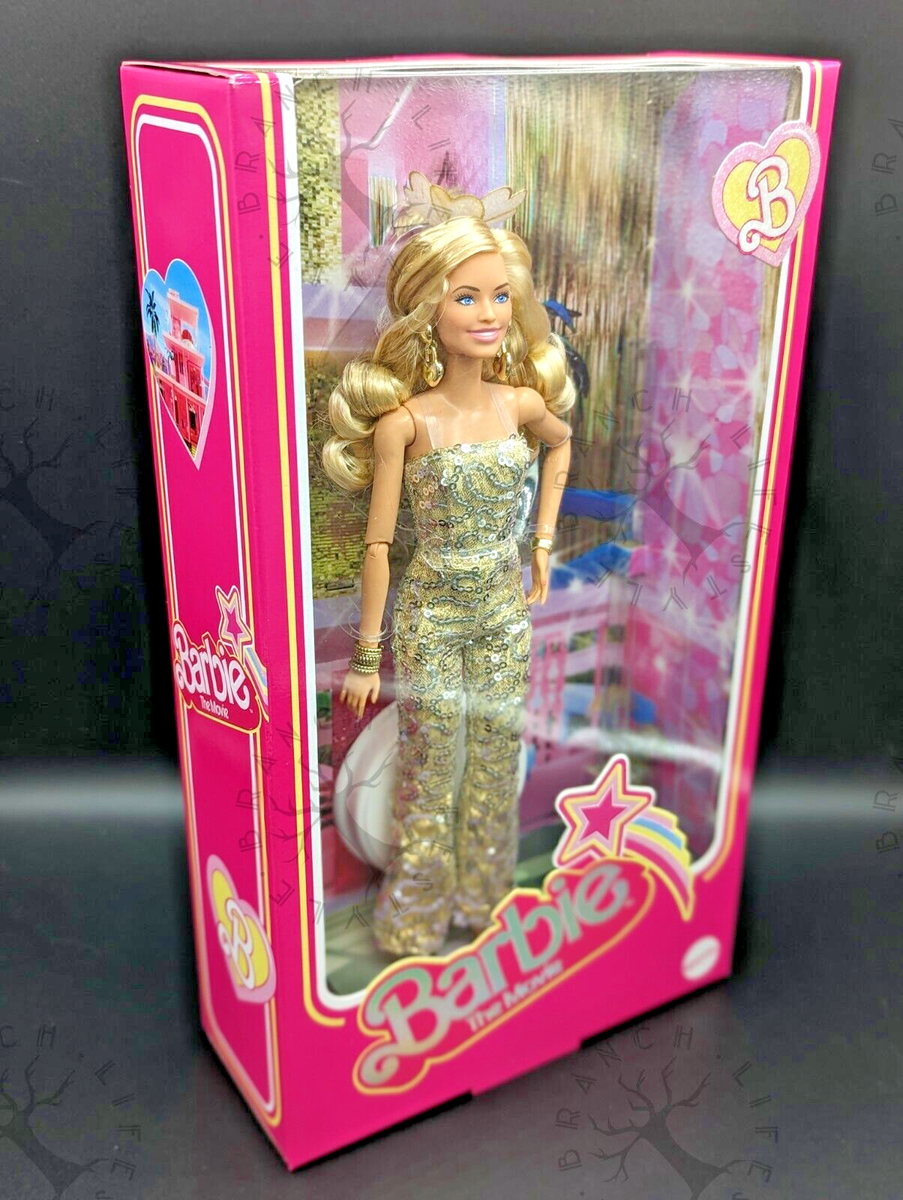 Barbie The Movie: Barbie Doll in Gold Disco Jumpsuit IN HAND BRAND NEW | eBay Barbie The Movie: Barbie Doll in Gold Disco Jumpsuit IN HAND BRAND NEW | eBay