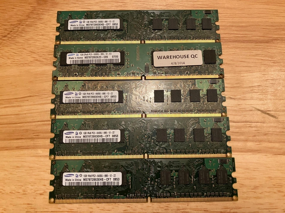 Samsung 5GB Kit (5x1GB) PC2-6400U DDR2 1.5V Non-ECC DIMM RAM - Image 3 of 3