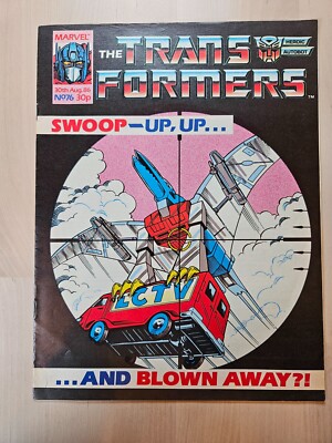 Transformers Issue 76 UK Edition August 1986 Marvel Comics Sleeved Swoop