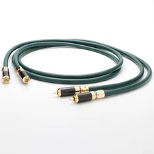 Pair OCC Copper Wire Gold Plated Plug HiFi Audio Interconnect Signal RCA Cable