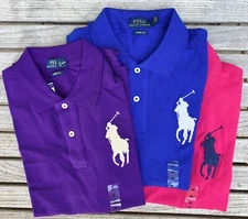NWT Ralph Lauren Polo Big Pony Skinny Fit Mesh Shirt, Various Colors and Sizes