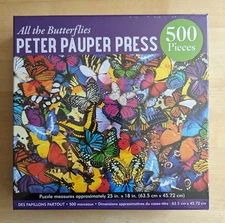 All the Butterflies Peter Pauper Press 500 Piece Jigsaw Puzzle Brand New Sealed