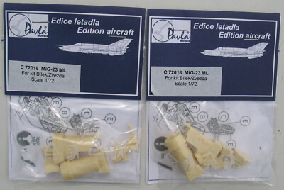 2x Pavla MiG-23 ML Resin Conversion Set for Bilek, Zvezda Kit  1:72 Flugzeug
