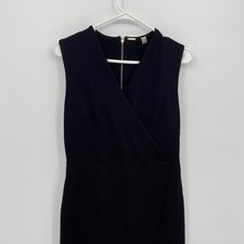 Tahari Women's V Neck Form Fitting Business Casual Cocktail Dress Black Size 6