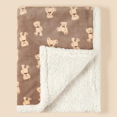 Baby Decke Swaddle Wickeldecke Flanell Lamm Fleece Warm Weich 75x100cm