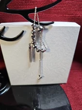 Disco Ball Style Adjustable Bracelet Or Anklet To 10 In Sterling Silver 925