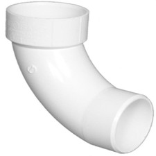 Charlotte Pipe PVC 00309 0800 Schedule 40 90 Degree PVC Elbow 2 x 2 Dia. in.