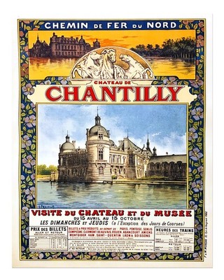 Chateau De Chantilly Vintage Wandkunst Druck Wandkunst Premium Qualit�