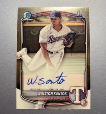 2025 Bowman Chrome 1st #CPA-WS Winston Santos Auto Damaged On Back