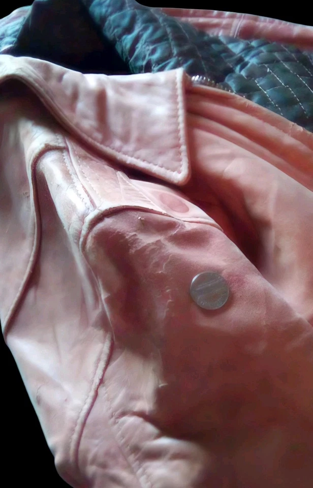 Chaqueta de Cuero Bombardero Estilo A1 Años 50 De Colección Bahía Oso Dorado De CA En Adolescente Talla XS Foto 4 de 4