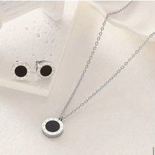 3pcs Stainless Steel Earring And Necklace Jewelry Set with Plating