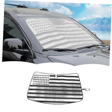  Windshield Sunshade Sun Shade Heat Shield Window Sun Visor Mat for US Flag