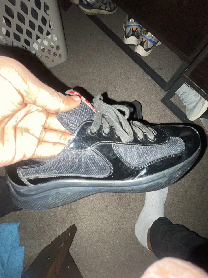 Zapatos Prada Mujer Copa América Zapatillas bajas Cuero Negro Talla 10 Prada 38 Foto 4 de 4