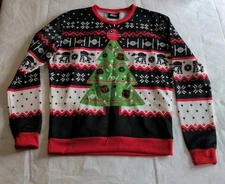Star Wars Ugly Christmas Sweater All Over Pattern Men's Size Medium Think Geek