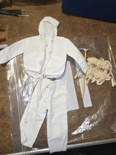 Vintage Gijoe Hasbro White Ski Suit tagged Exellent/extras
