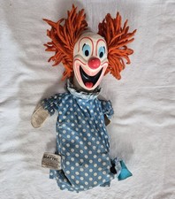 Vintage 1963 Bozo the Capitol Clown Mattel 11" Pull String Doll, Does Not Work