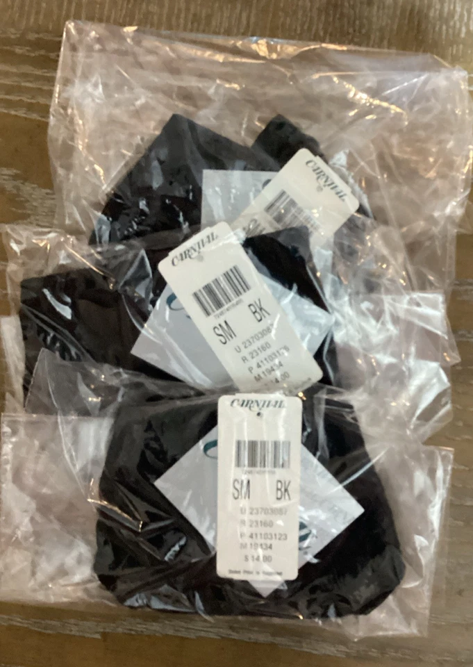 3 Пара Carnival бесшовный микрофибры заниженной стринги новый с Ярлыками черный маленький новый с Ярлыками нижнее белье - Изображение 2 из 4