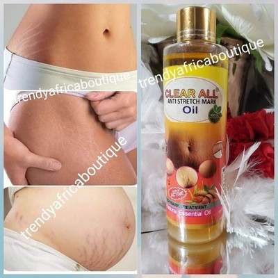 Clear ALL anti Stretch Mark Oil. Vit.E, Almond Oil, Glutathion. Super Active.x1