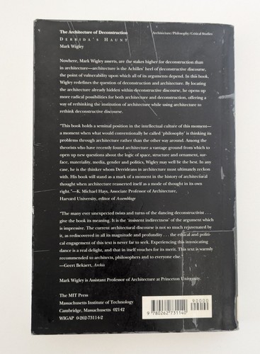 The Architecture of Deconstruction: Derrida's Haunt by Mark Wigley 1995 - Picture 9 of 12
