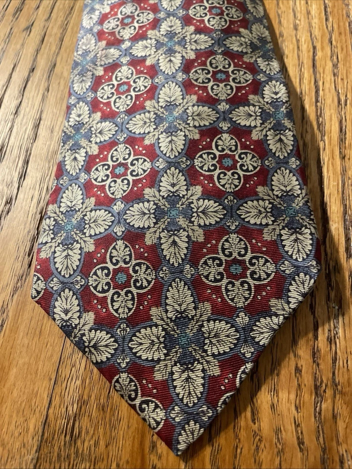 Corbata vintage usada en excelente estado Woodward seda foulard para hombre EE. UU. Foto 2 de 4