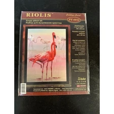 RIOLIS Cross Stitch Kit Flamingo Sunset Landscape PT0012