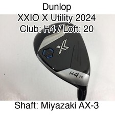 Dunlop XXIO X Utility 2024 H4 Hybrid  20 Miyazaki AX-3 Stiff Regular Right-Hande