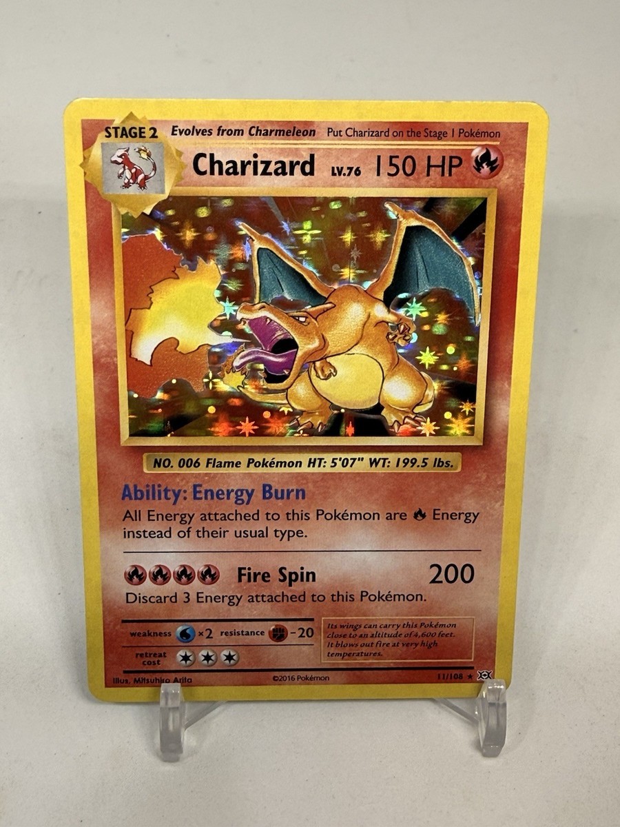 Pokémon Charizard 11/108 XY Evolutions Holo Foil 2016