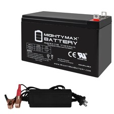 Mighty Max ML9-12NB - 12V 9AH NB Rechargeable SLA AGM Battery  12V 2AMP Charger